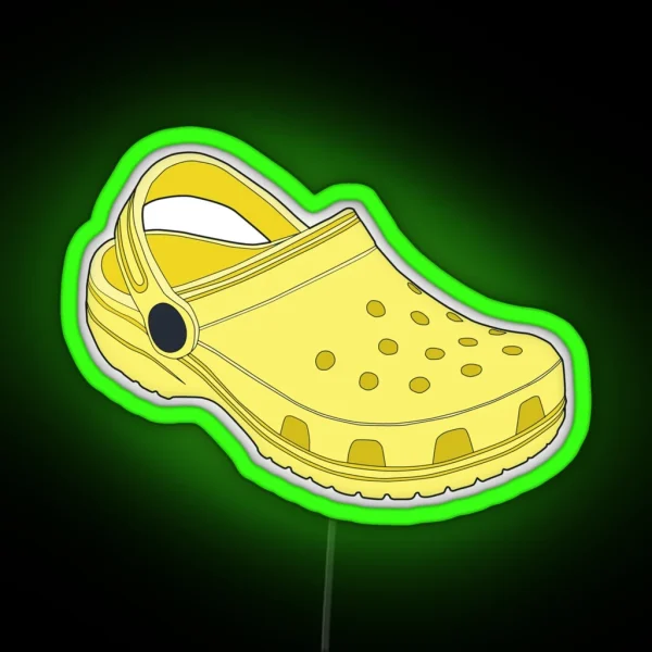 Crocs Shoe Lemon RGB Neon Sign