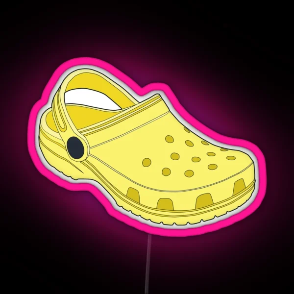 Crocs Shoe Lemon RGB Neon Sign