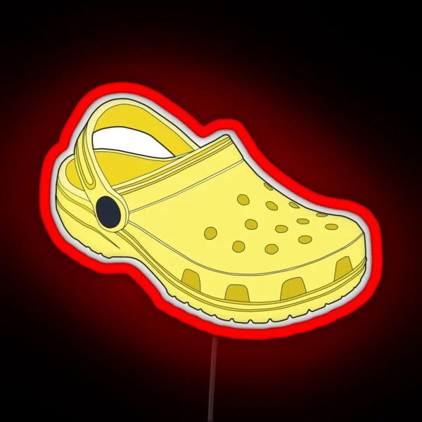 Crocs Shoe Lemon RGB Neon Sign