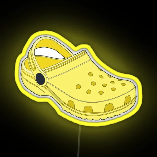 Crocs Shoe Lemon RGB Neon Sign