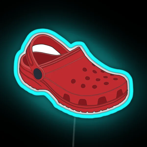 Crocs Shoe Red RGB Neon Sign