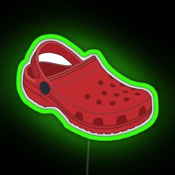 Crocs Shoe Red RGB Neon Sign