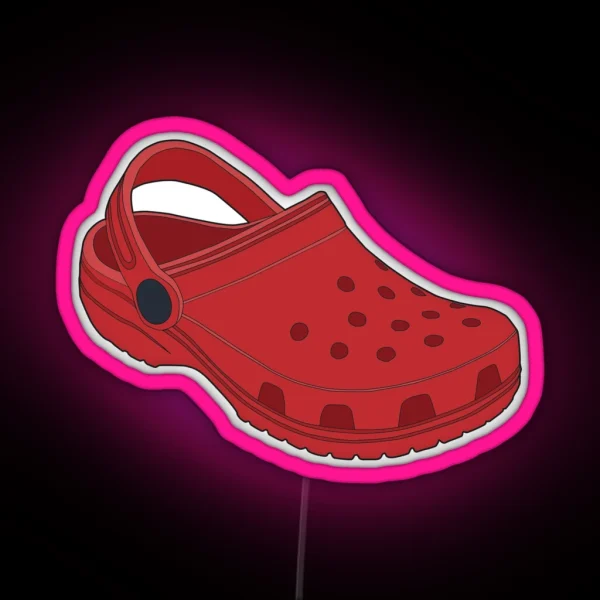 Crocs Shoe Red RGB Neon Sign