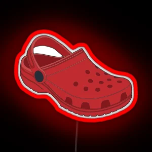 Crocs Shoe Red RGB Neon Sign