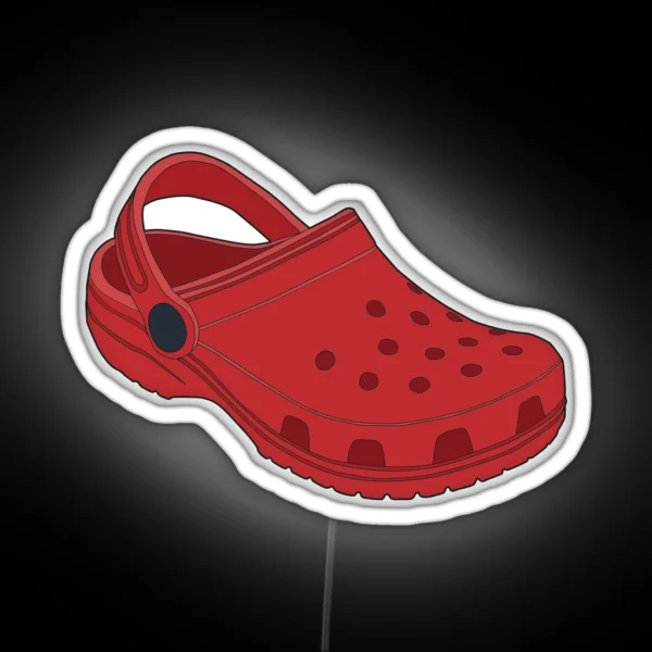 Crocs Shoe Red RGB Neon Sign