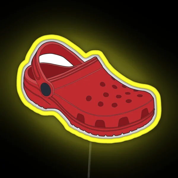 Crocs Shoe Red RGB Neon Sign