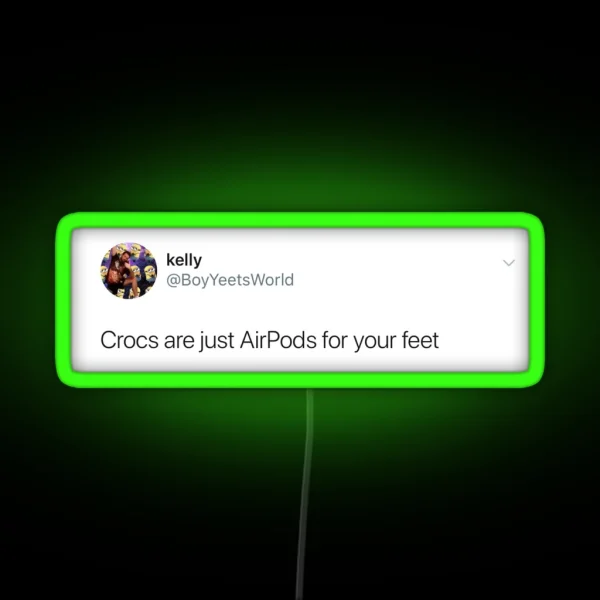 Crocs Tweet RGB Neon Sign