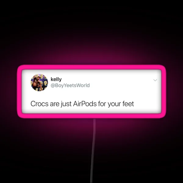 Crocs Tweet RGB Neon Sign