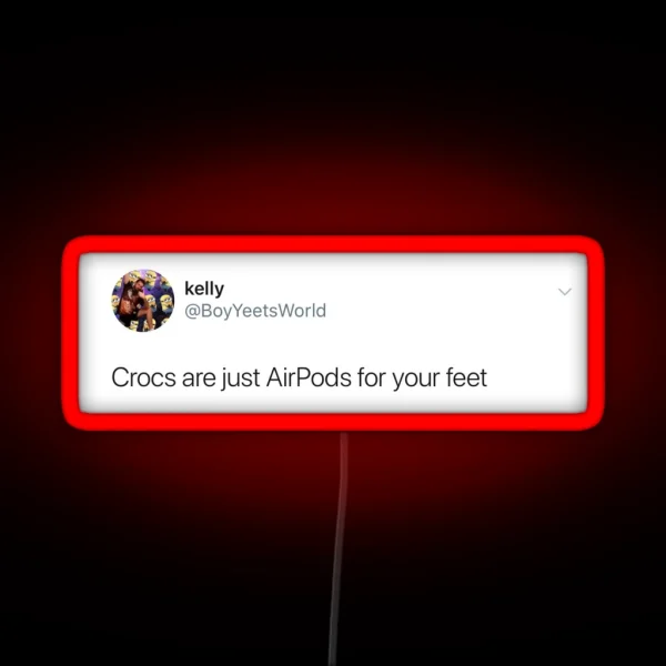 Crocs Tweet RGB Neon Sign