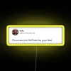 RGB Neon Sign - Crocs Tweet Artisan Color Changing Display
