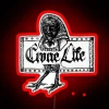 Whimsical neon baba yaga crone life magic home decor statement.