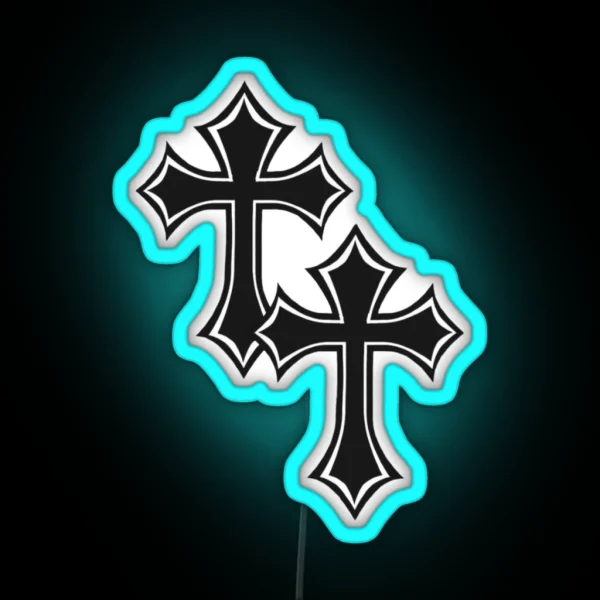 Cross Cross Y2k RGB Neon Sign