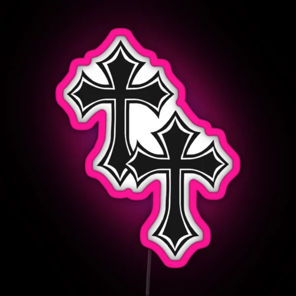 Cross Cross Y2k RGB Neon Sign