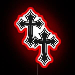 Cross Cross Y2k RGB Neon Sign