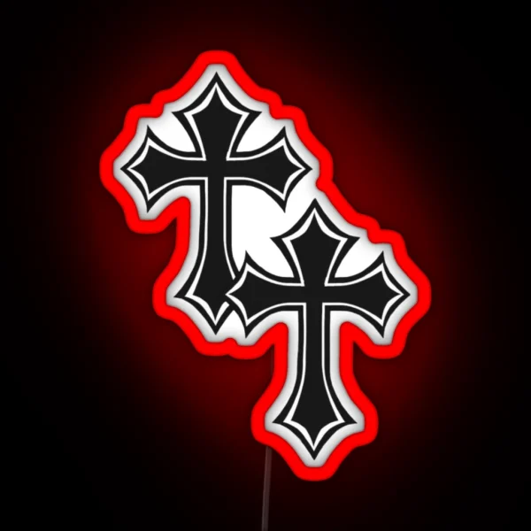 Cross Cross Y2k RGB Neon Sign