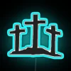 Add a pop of vibrant color with this cross led.