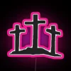 Vibrant Color Changing RGB LED Lighted Sign With Neon Effect Design