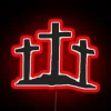 Vibrant RGB neon cross led for personal laptop or laptop skin