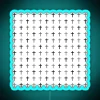 Black and white geometric cross pattern neon light art decor
