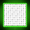 Vintage inspired black and white cross patterned neon wall art.