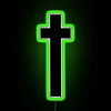 RGB Neon Bar Signs with Cross Design Modern Lighting Decor
