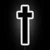 Modern Neon Sign with Bright Cross Design in Full Color