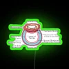 Neon Trachea Cross Section Decorative Artwork with Vibrant Color Accent