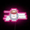 RGB Neon Sign Artistic Trachea Cross Section Illuminated Display Canvas Design