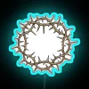 Vibrant glowing crown of thorns symbol decorative neon sign art