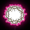 Customizable RGB neon wall art crown with thorn details