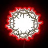 Elevate your space with vibrant, glow-in-the-dark crown of thorns art.