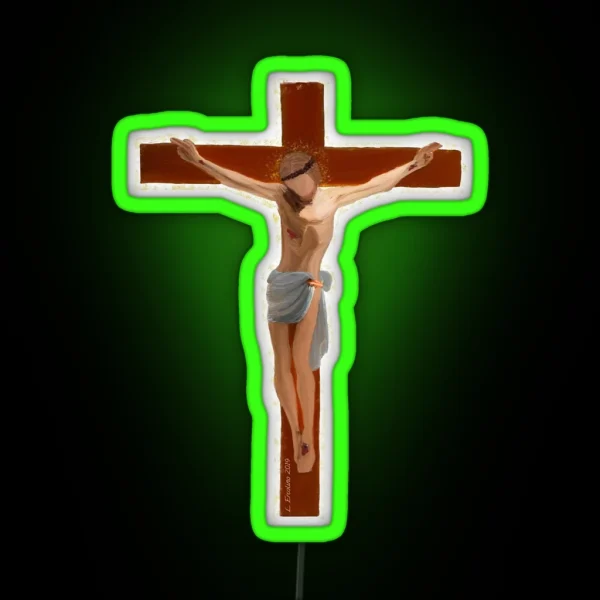 Crucifix RGB Neon Sign