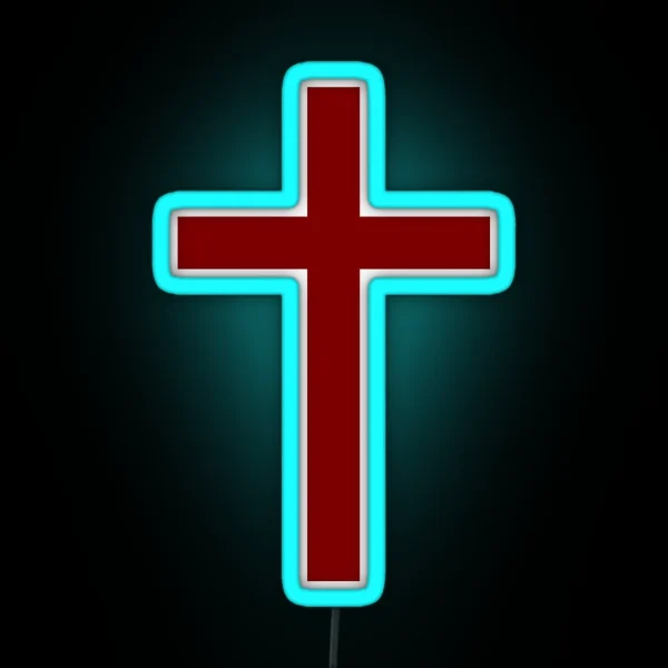 Crusader Cross RGB Neon Sign