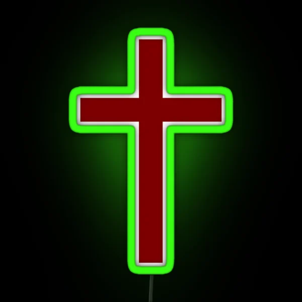 Crusader Cross RGB Neon Sign