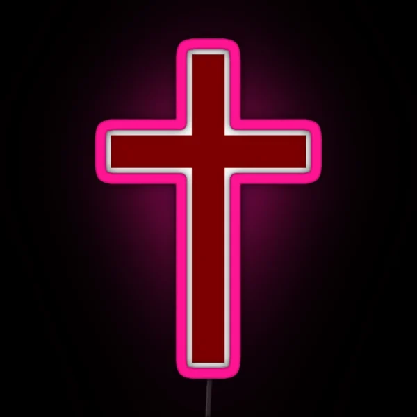 Crusader Cross RGB Neon Sign