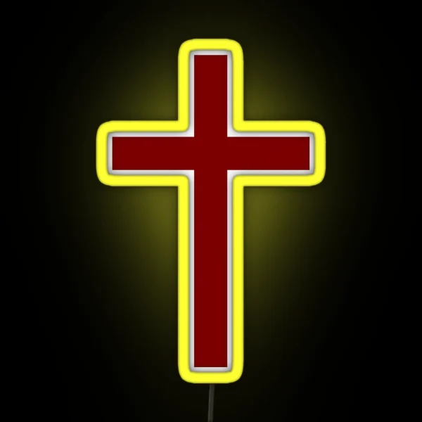 Crusader Cross RGB Neon Sign