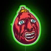 Neon Berserk Sign with Crying Behelit Symbol LED Display Artwork