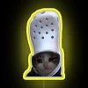 Eye-catching colorful digital display of crying cat meme design artwork