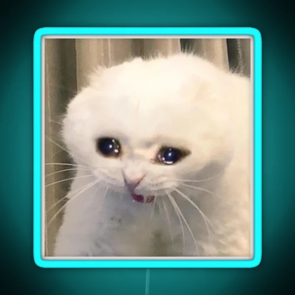 Crying Cat RGB Neon Sign