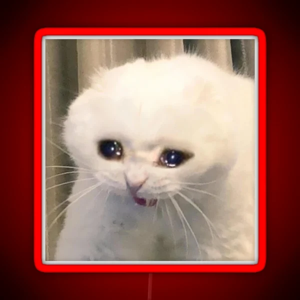 Crying Cat RGB Neon Sign