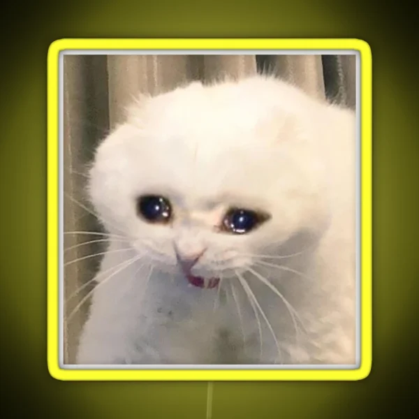 Crying Cat RGB Neon Sign