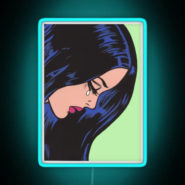 Crying Comic Girl RGB Neon Sign