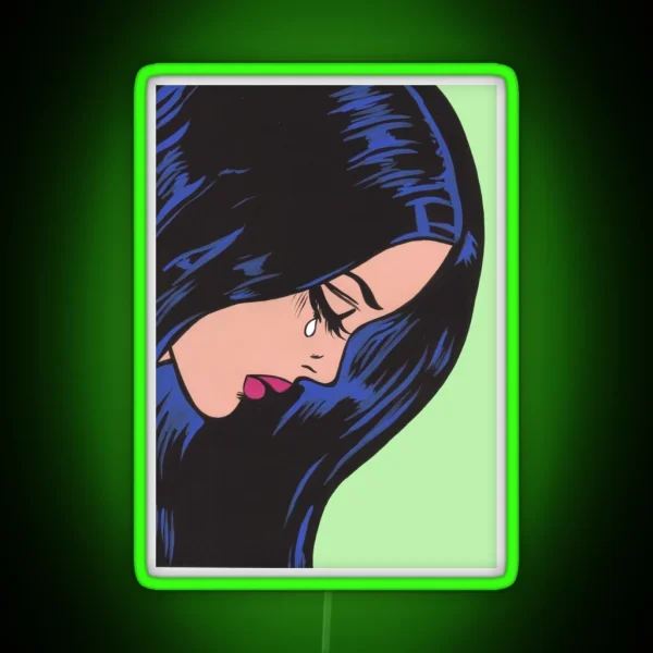 Crying Comic Girl RGB Neon Sign