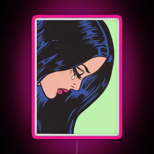 Crying Comic Girl RGB Neon Sign