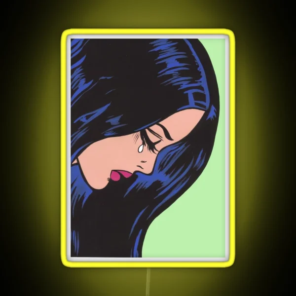 Crying Comic Girl RGB Neon Sign