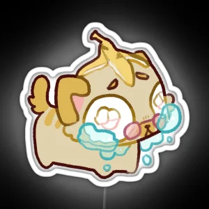 Crying Food Cats Banana Cat RGB Neon Sign