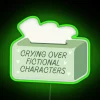 Neon Sign Depicting Emotional Connection to Fictional Characters in Home Decor