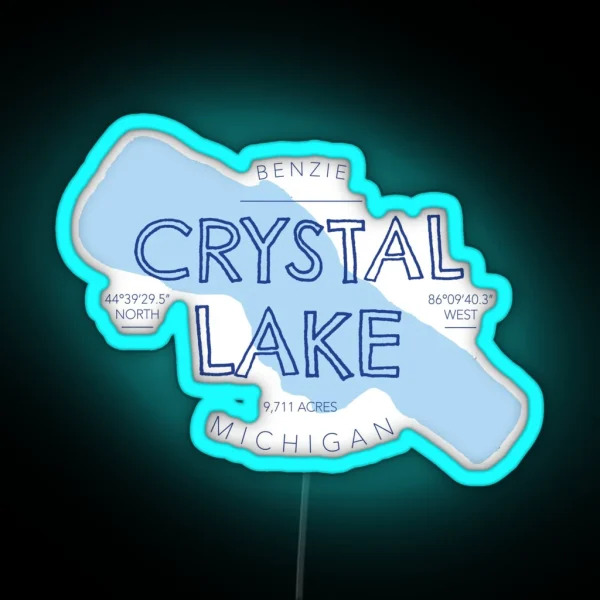 Crystal Lake Michigan RGB Neon Sign