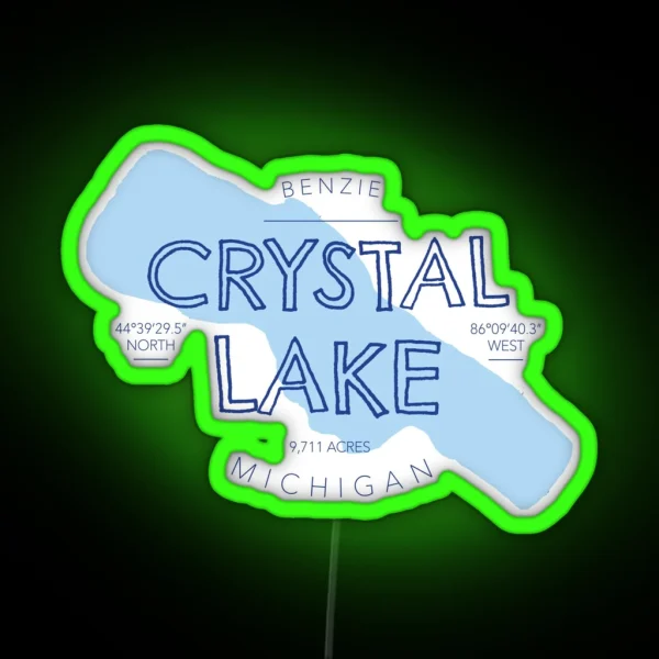 Crystal Lake Michigan RGB Neon Sign