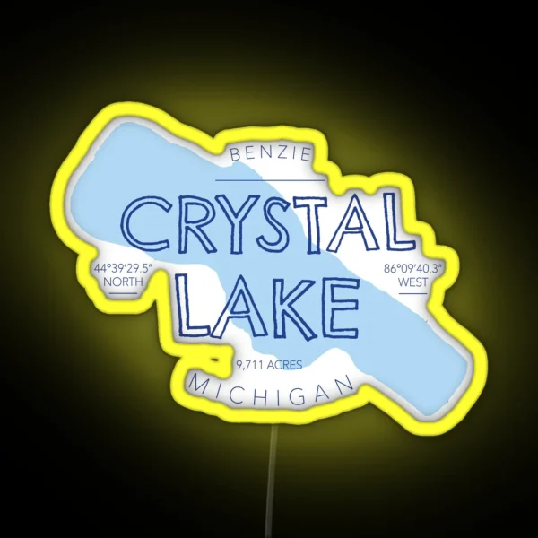 Crystal Lake Michigan RGB Neon Sign
